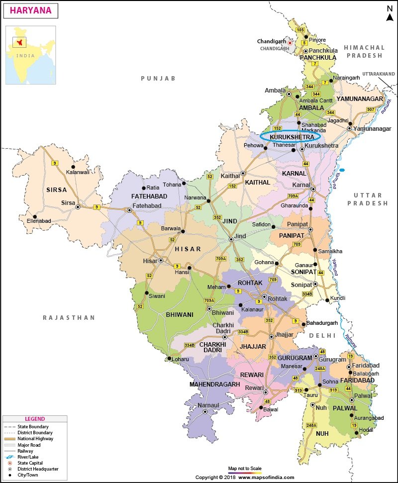 [PDF] Haryana Map 2023 PDF Download Haryana District Map PDF