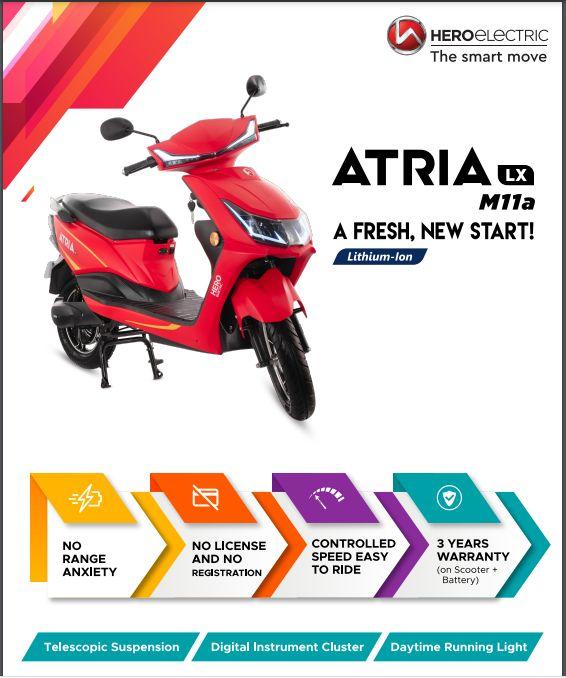 hero electric atria battery price