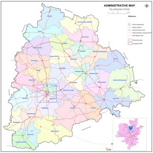 [PDF] Telangana Map 2023 PDF Download | Telangana District Map PDF